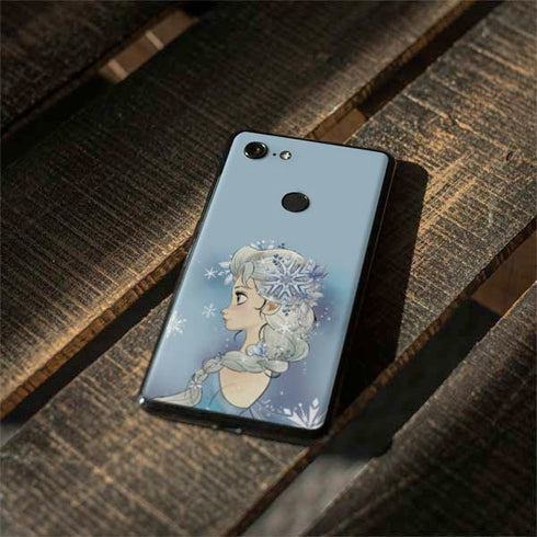 Disney Frozen Elsa Side Portrait Art Google Pixel 3 XL Skin